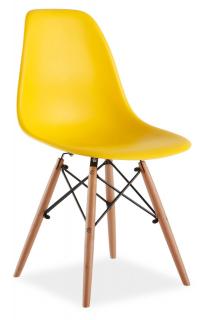 Jedálenská stolička Signal ENZO buk/žltá