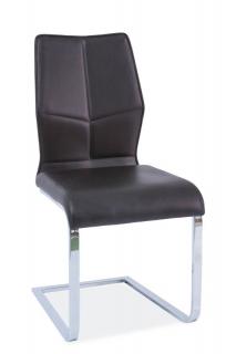 Jedálenská stolička Signal H-422 chróm/čierna/biely lak