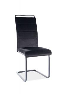 Jedálenská stolička Signal H-441 VELVET čierny mat/čierna tap. 117