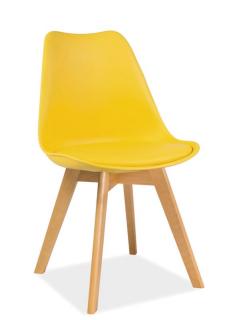 Jedálenská stolička Signal KRIS buk/žltá