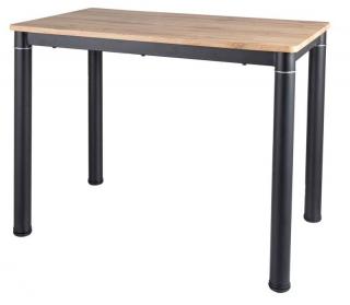 Jedálenský stôl DAMAR 110, čierny mat-dub artisan