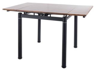 Jedálenský stôl GD-082 VINTAGE, čierny mat/orech vintage