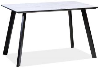 Jedálenský stôl Signal SAMUEL biela/čierny mat