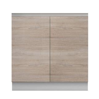 Kondela Dolná skrinka D 80 ZL, dub sonoma/biela, LINE