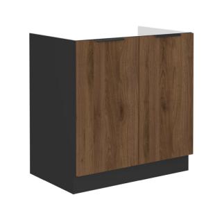 Kondela Drezová skrinka, orech okapi/čierna, MENZO 80 ZL 2F BB