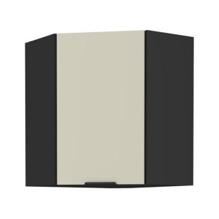 Kondela Horná rohová skrinka, cashmere/čierna, ARAKA 60x60 GN-72 1F