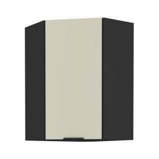 Kondela Horná rohová skrinka, cashmere/čierna, ARAKA 60x60 GN-90 1F