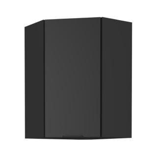Kondela Horná rohová skrinka, čierna, SIBER 60x60 GN-90 1F