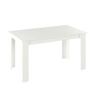 Kondela Jedálenský stôl, biela, 140x80, GENERAL NEW