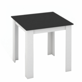 Kondela Jedálenský stôl KRAZ, 80x80, Biela/Čierna