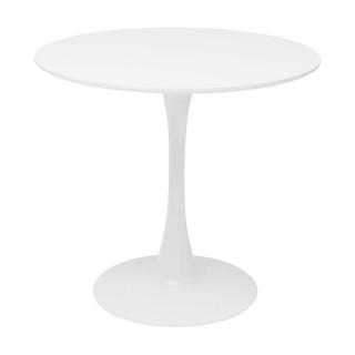 Kondela Jedálenský stôl, okrúhly, biela matná, priemer 80 cm, REVENTON NEW