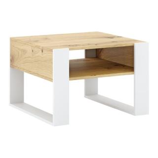 Kondela Konferenčný stolík, dub artisan/biela, CARA 2