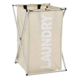 Kondela Kôš LAUNDRY TYP 1, na prádlo, látkový, sivobéžová