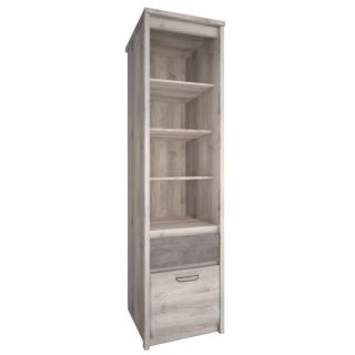 Kondela Otvorený regál 1D1S, gaštan nairobi/onyx, JESI NEW