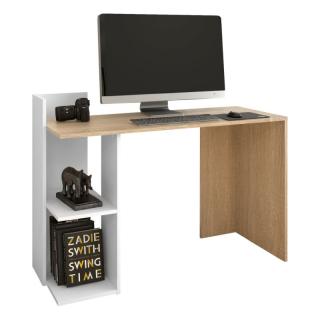 Kondela PC stôl, dub sonoma/biela, ZINO NEW