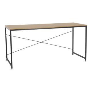 Kondela Písací stôl, dub/čierna, 150x60 cm, MELLORA