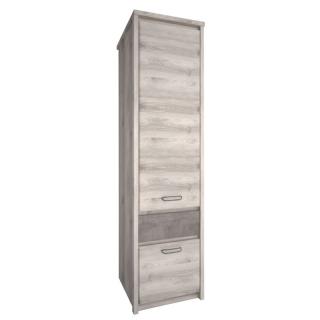Kondela Regál 2D1S, gaštan nairobi/onyx, JESI NEW