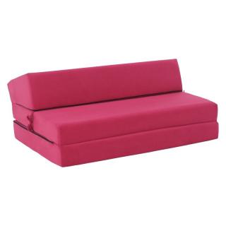 Kondela, Skladací matrac/kreslo, 2v1, ružová magenta, VEDIS