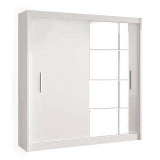 Kondela Skriňa s posuvnými dverami, biela, 180x215, LOW