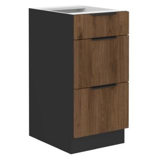 Kondela Spodná skrinka, orech okapi/čierna, MENZO 40 D 3S BB
