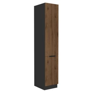 Kondela Vysoká skrinka, orech okapi/čierna, MENZO 40 DK-210 2F