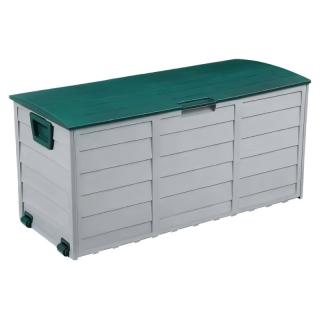 Kondela Záhradný úložný box, sivá/zelená, KORTEZ