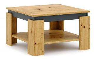 Konferenčný stolík AGAVA 68x68, dub artisan/antracyt