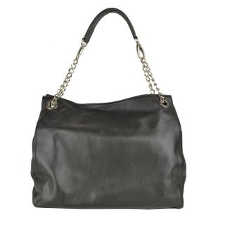 Kožená elegantná kabelka č.8246 v čiernej farbe