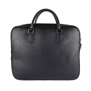Kožená pánska pracovná cestovná taška č.8658 v čiernej farbe