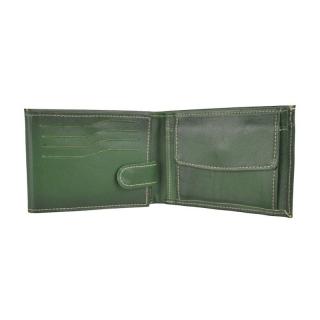 Kožená peňaženka č.8552 v zelenej farbe, ručne tieňovaná