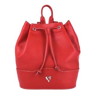 Kožený batoh z pravej kože v červenej farbe