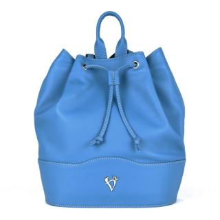 Kožený batoh z pravej kože v modrej farbe