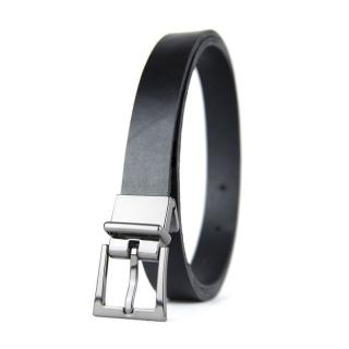 Kožený dámsky opasok LUXURY PEARL, šírka 2.5cm, Ručná výroba na Slovensku - Čierna