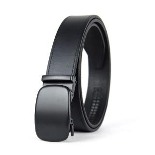 Kožený opasok s automatickou prackou BLACK STANDARD, čierna