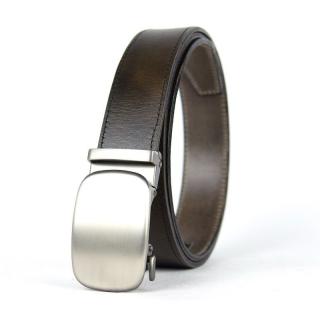 Kožený opasok s automatickou prackou NICKEL STANDARD, olivová