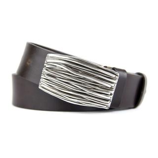 Kožený opasok STEM, šírka 4cm, Slovenská výroba - Tmavo hnedá