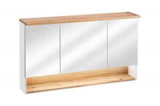 Kúpeľňová skrinka CMD BAHAMA WHITE 843 dub wotan/alpská biela/biely vysoký lesk
