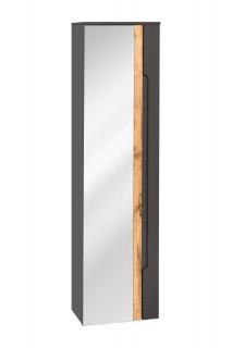 Kúpeľňová skrinka CMD GALAXY GREY 802 sivý vysoký lesk/dub wotan