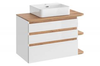 Kúpeľňová skrinka CMD PLATINUM 820 biela/drevo