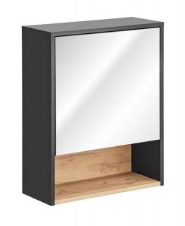 Kúpeľňové zrkadlo CMD BORNEO COSMOS 840 sivá/dub artisan