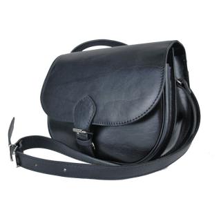Lovecká kožená kabelka v čiernej farbe
