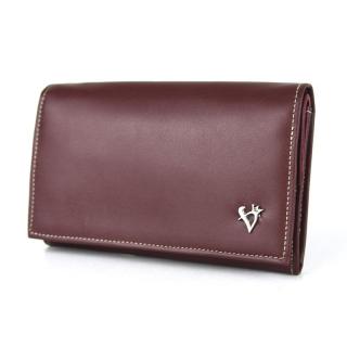 Luxusná dámska kožená peňaženka v bordovej farbe