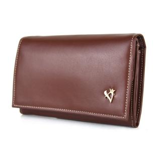 Luxusná dámska kožená peňaženka v hnedej farbe