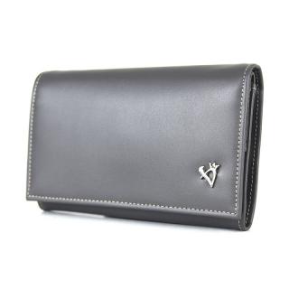 Luxusná dámska kožená peňaženka v šedej farbe