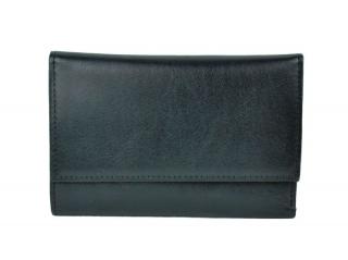 Luxusná elegantná peňaženka z pravej kože č.8559 v čiernej farbe