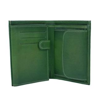Luxusná kožená peňaženka č.8560 v zelenej farbe, ručne tieňovaná