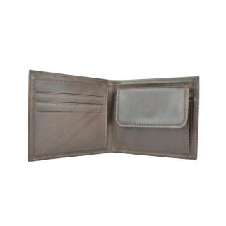 Luxusná peňaženka z pravej kože č.7942 v tmavo hnedej farbe