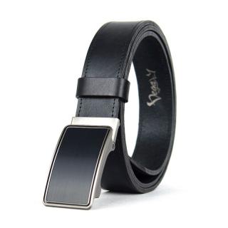 Luxusný kožený opasok s brzdou, šírka 3.5cm – GENTEEL, čierna