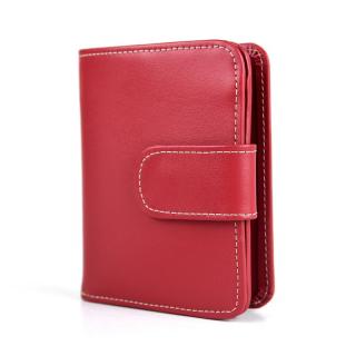 Módna kožená malá dámska peňaženka č.8504, červená farba