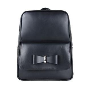 Módny kožený ruksak z pravej hovädzej kože č.8666 v čiernej farbe
